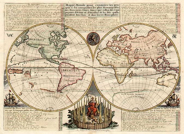 84-World and World Map By Henri Chatelain