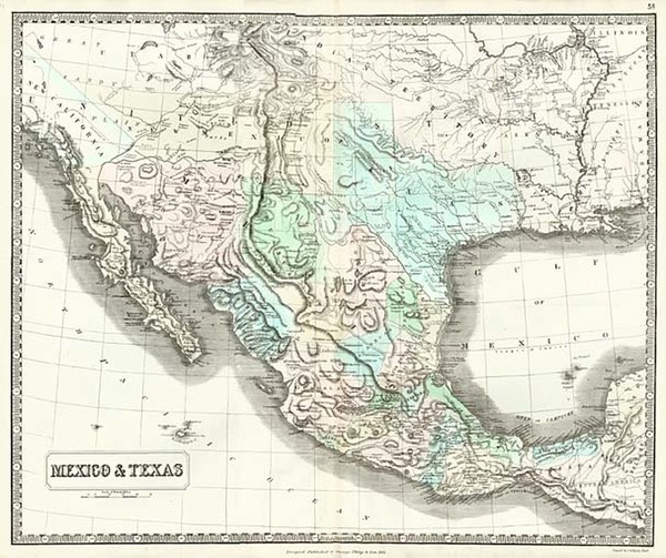 6-South, Texas, Southwest and Rocky Mountains Map By George Philip & Son