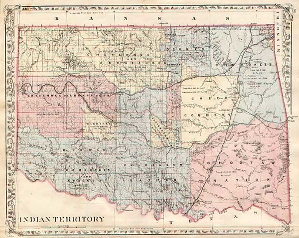 82-Plains and Southwest Map By Samuel Augustus Mitchell Jr.