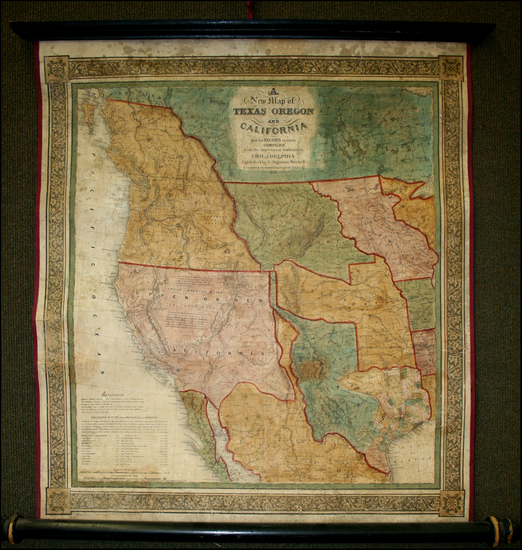 76-Texas, Plains, Southwest, Rocky Mountains and California Map By Samuel Augustus Mitchell