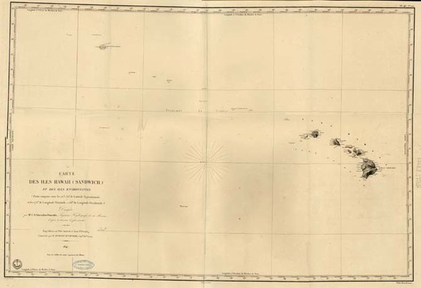 47-Hawaii, Australia & Oceania, Oceania and Hawaii Map By Jules Sebastian Cesar Dumont-D'Urvil