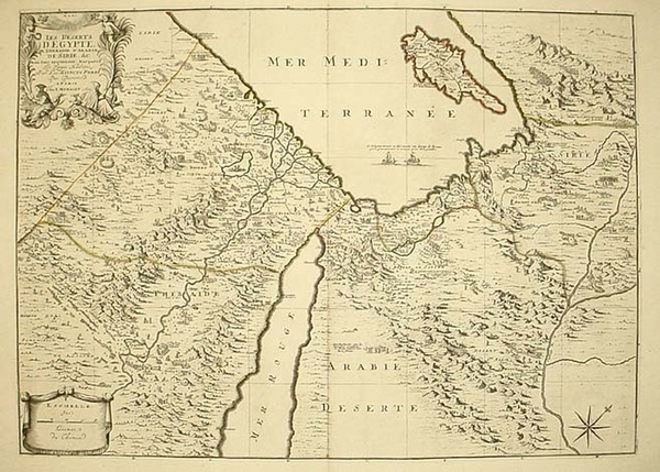 52-Asia, Middle East, Holy Land, Africa and North Africa Map By Alexis-Hubert Jaillot