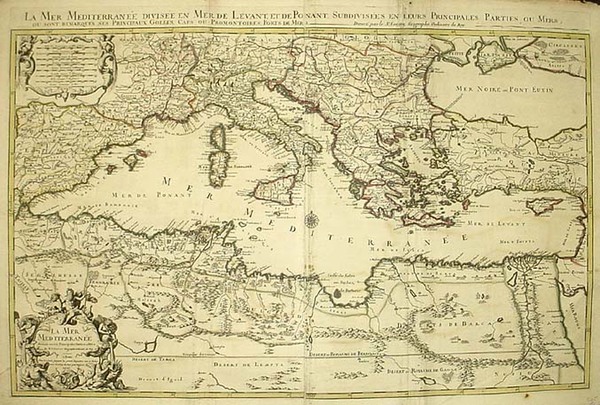33-Europe, Mediterranean, Africa, North Africa, Balearic Islands and Greece Map By Alexis-Hubert J