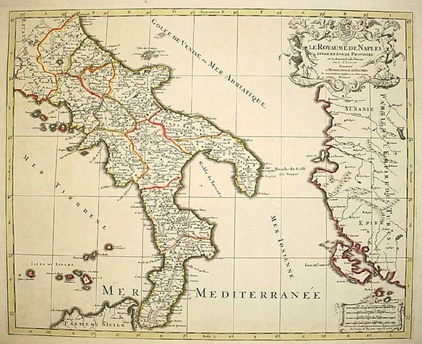 75-Europe and Italy Map By Alexis-Hubert Jaillot