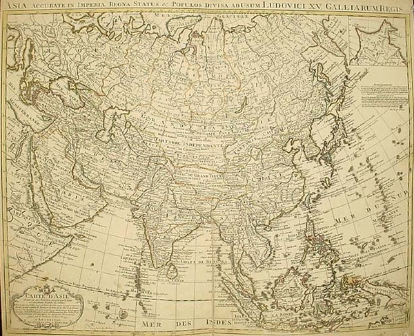 64-Asia and Asia Map By Johannes Covens  &  Pierre Mortier