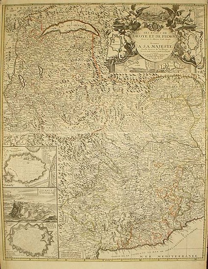 61-Europe, Switzerland, France and Italy Map By Alexis-Hubert Jaillot