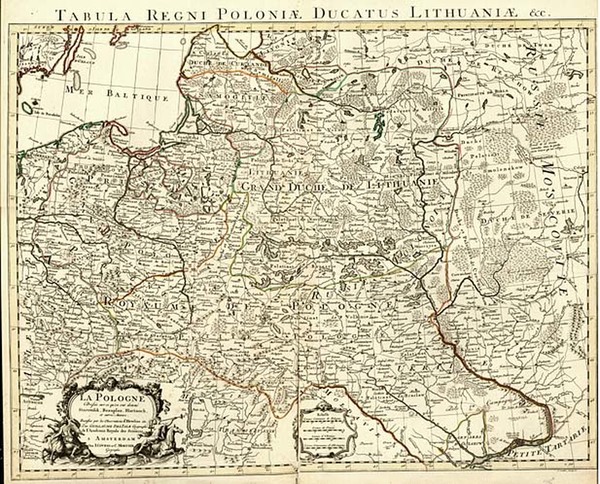 51-Europe, Poland, Russia and Baltic Countries Map By Johannes Covens  &  Pierre Mortier