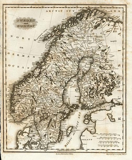 42-Europe and Scandinavia Map By Samuel Walker