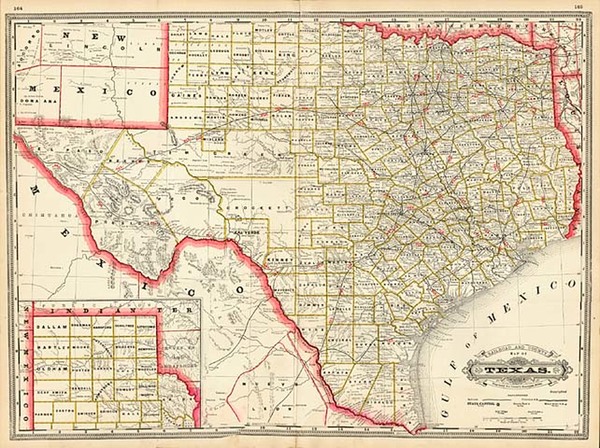 26-Texas and Southwest Map By Grant