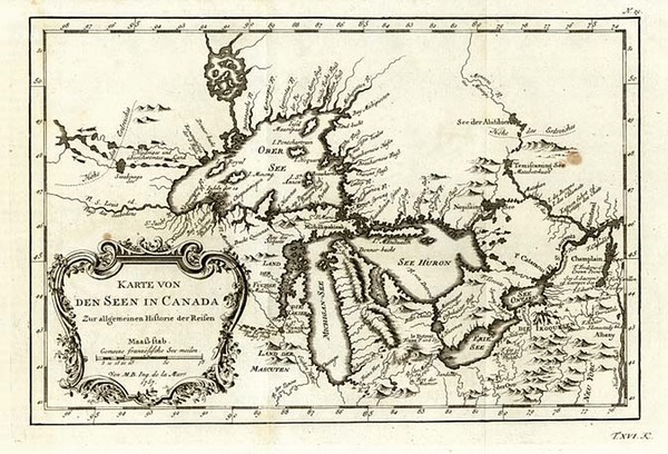 22-Midwest and Canada Map By Jacques Nicolas Bellin