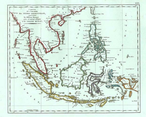 94-Asia, Southeast Asia and Philippines Map By Conrad Malte-Brun