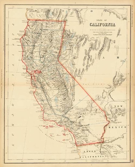 51-California Map By Henry Darwin Rogers  &  Alexander Keith Johnston