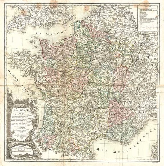 54-Europe and France Map By Louis Charles Desnos