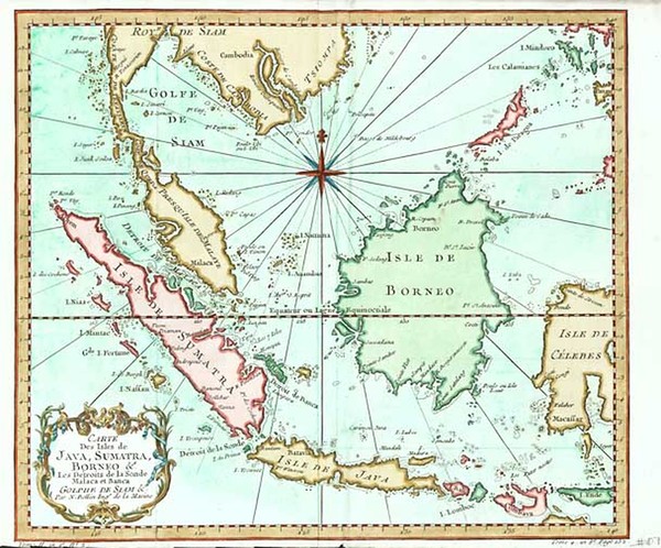 36-Asia and Southeast Asia Map By Jacques Nicolas Bellin