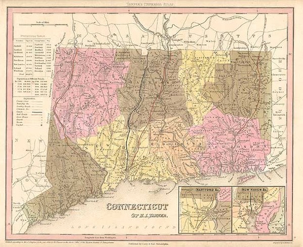 22-New England Map By Henry Schenk Tanner