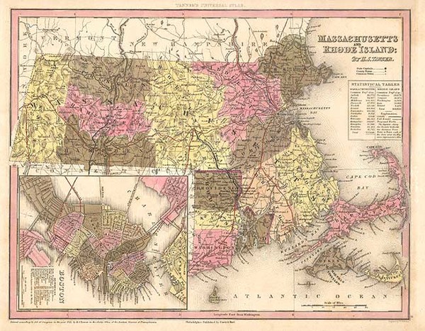 49-New England Map By Henry Schenk Tanner