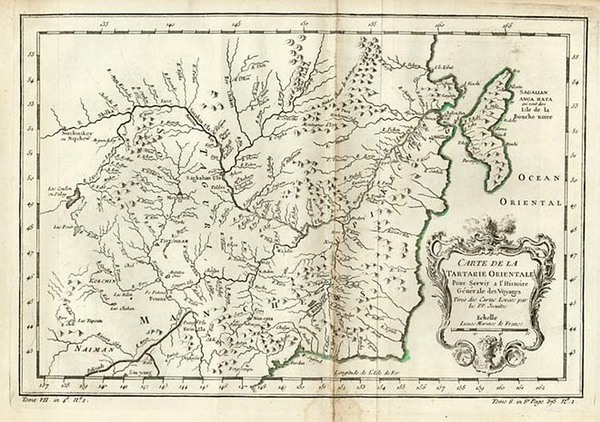 37-Asia, China, Central Asia & Caucasus and Russia in Asia Map By Jacques Nicolas Bellin
