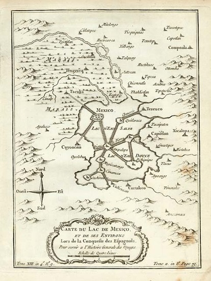 99-Mexico Map By Jacques Nicolas Bellin