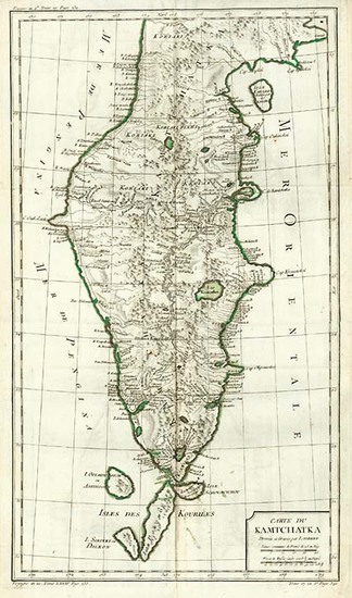 63-Asia, Japan and Russia in Asia Map By Jacques Nicolas Bellin