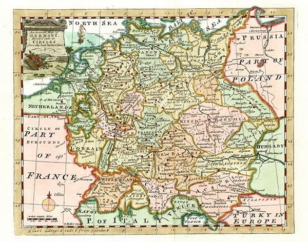 41-Europe, Netherlands, Austria, Baltic Countries and Germany Map By William Guthrie