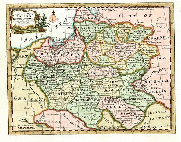 15-Europe, Poland, Russia, Baltic Countries and Germany Map By William Guthrie