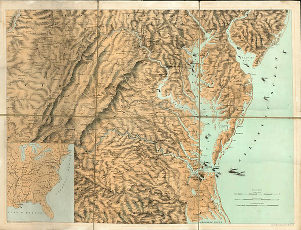 87-Mid-Atlantic and South Map By J. Schedler / Sarony, Major & Knapp