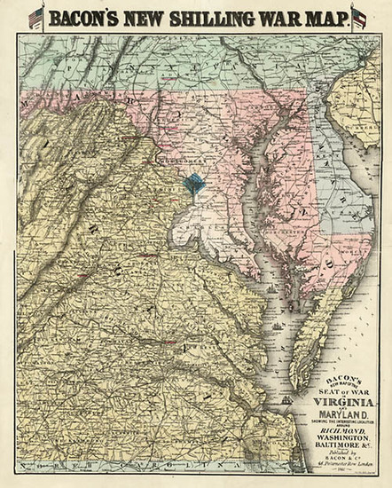 45-Mid-Atlantic and Southeast Map By Bacon & Co.
