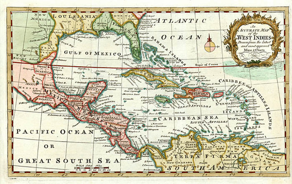 32-South, Southeast, Caribbean and Central America Map By William Guthrie