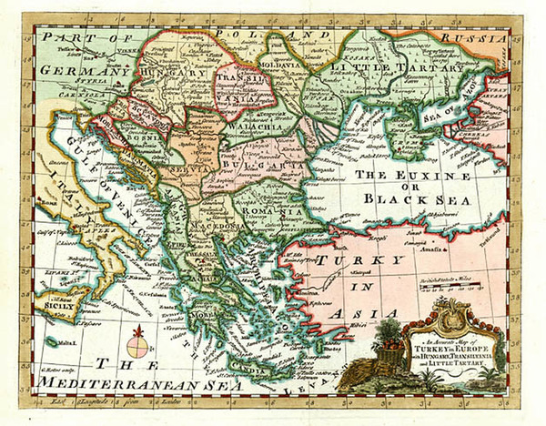 82-Europe, Russia, Balkans, Turkey and Greece Map By William Guthrie