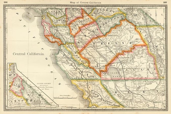 58-California Map By Rand McNally & Company