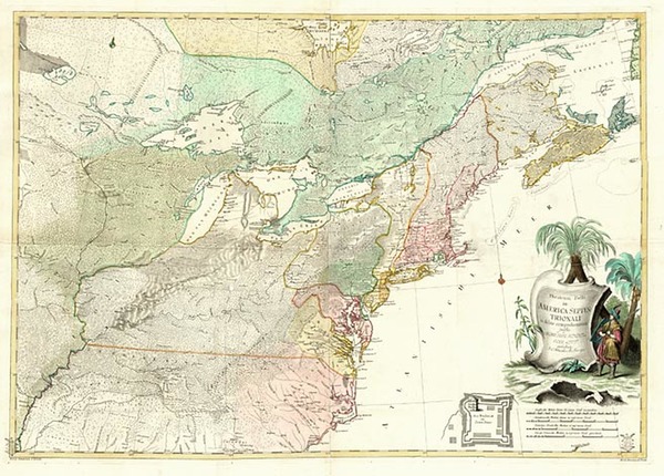 23-United States, Mid-Atlantic, Southeast and Midwest Map By Johann Christoph Rhode