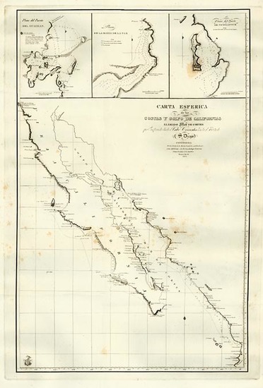 48-Mexico, Baja California and California Map By Aaron Arrowsmith