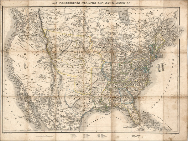 83-United States, Texas and Rocky Mountains Map By Traugott Bromme