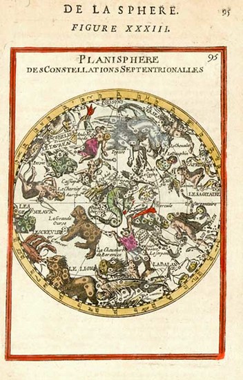 35-World, Celestial Maps and Curiosities Map By Alain Manesson Mallet