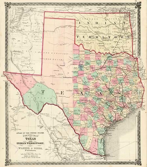 85-Texas, Plains and Southwest Map By H.H. Lloyd