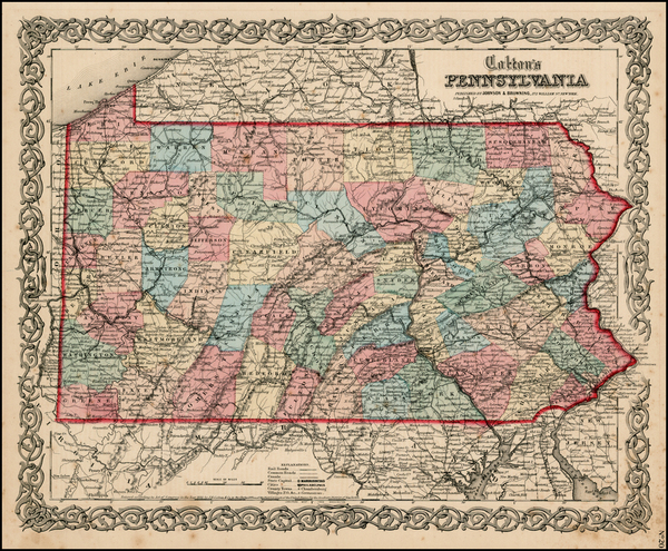 22-Mid-Atlantic Map By Joseph Hutchins Colton