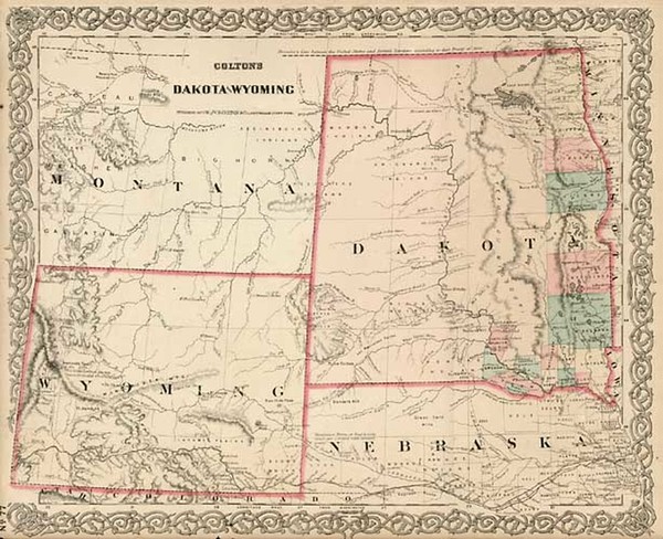 61-Plains and Rocky Mountains Map By G.W.  & C.B. Colton