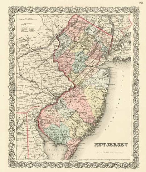 23-Mid-Atlantic Map By Joseph Hutchins Colton