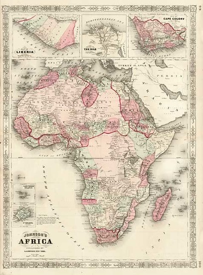 97-Africa and Africa Map By Alvin Jewett Johnson