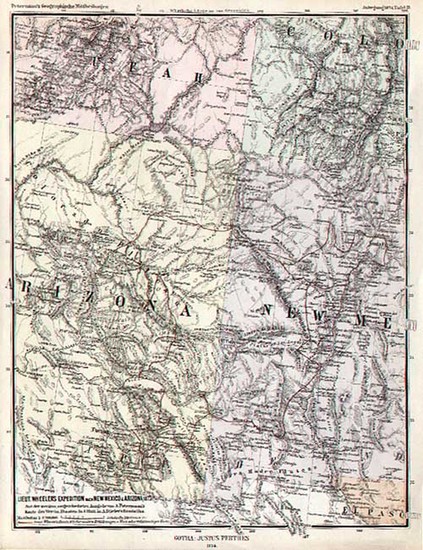 18-Southwest and Rocky Mountains Map By Augustus Herman Petermann