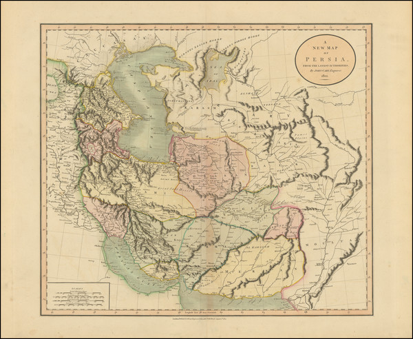 97-Middle East and Persia & Iraq Map By John Cary