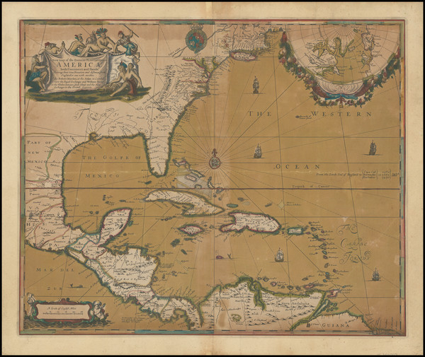 12-United States and Caribbean Map By Robert Morden  &  William Berry