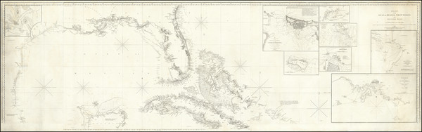 73-Florida, South, Texas and Caribbean Map By E & GW Blunt