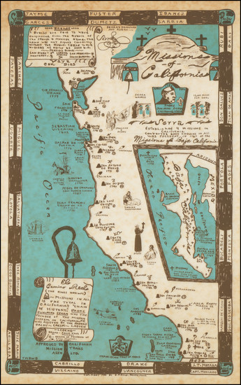 86-Pictorial Maps and California Map By Garner Parker Dicus