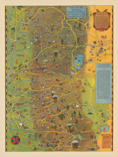 5-Pictorial Maps and California Map By Robert  Cormack