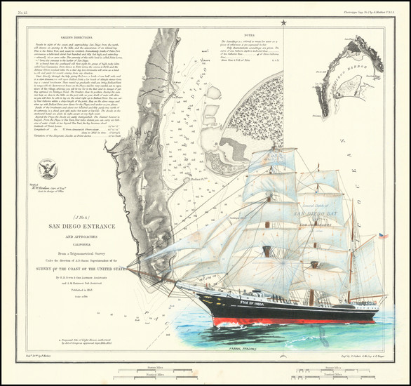 17-San Diego Map By U.S. Coast Survey