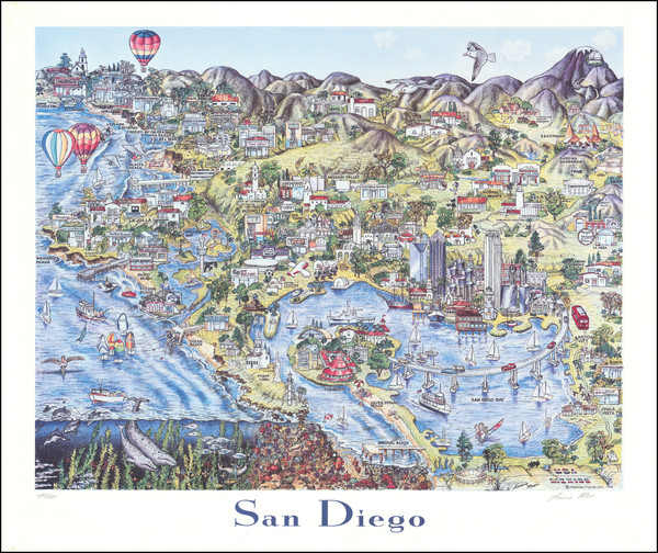 73-Pictorial Maps and San Diego Map By Laurie Meier / Premium Promotions