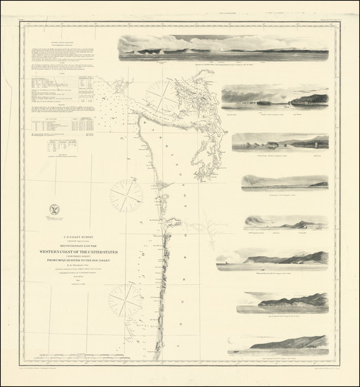 61-Oregon and Washington Map By United States Coast Survey