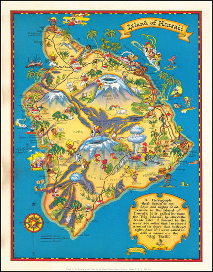 14-Hawaii, Hawaii and Pictorial Maps Map By Ruth Taylor White