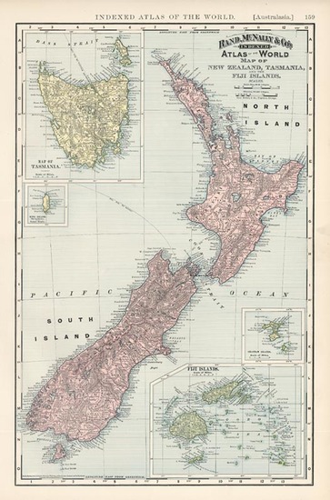 6-Australia & Oceania, New Zealand and Other Pacific Islands Map By Rand McNally & Compan